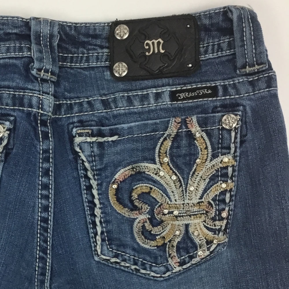 Miss Me bootcut medium wash bling jeans sz 30"